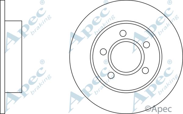 APEC BRAKING Тормозной диск DSK223